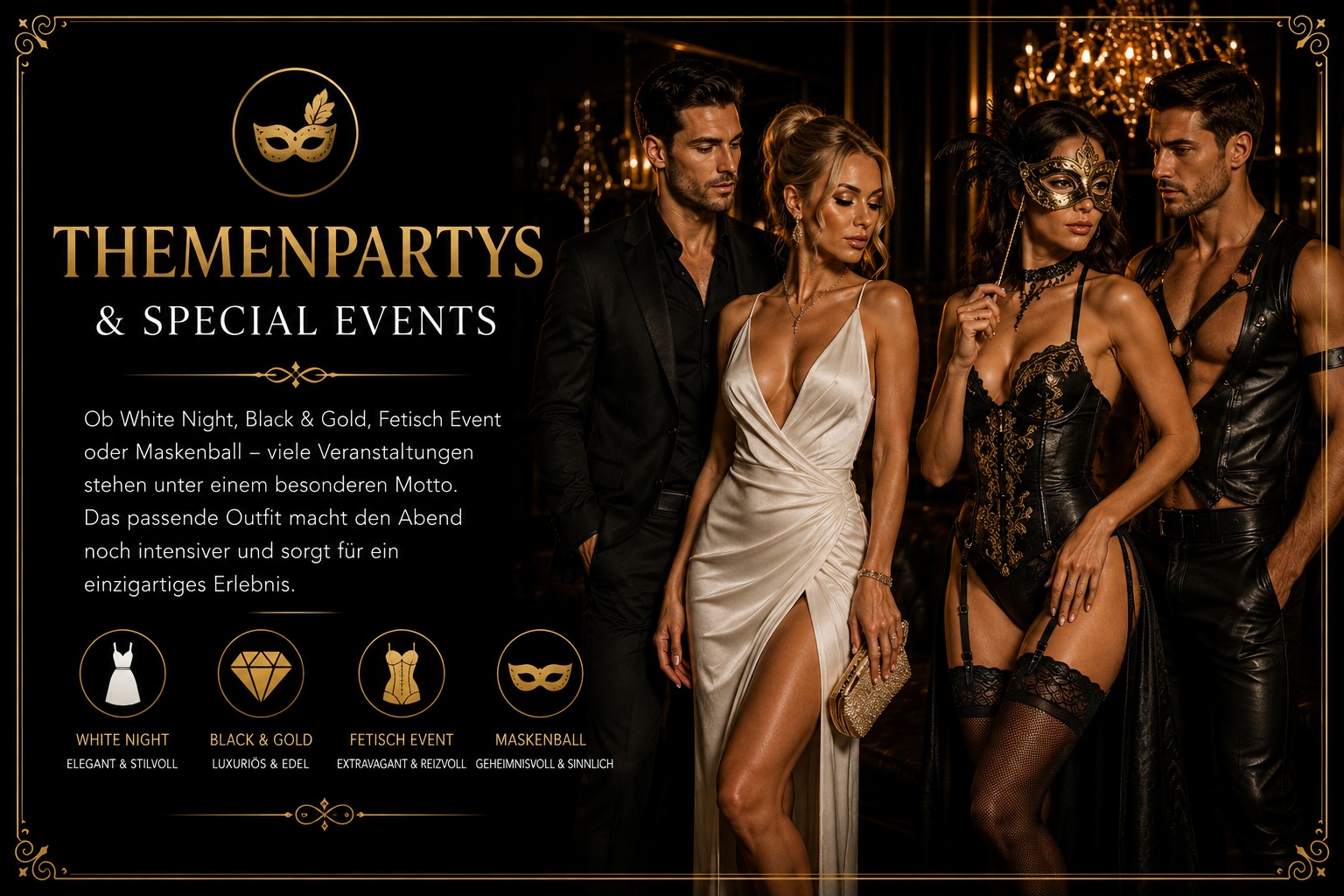 Dresscode für Themenpartys und Motto Events