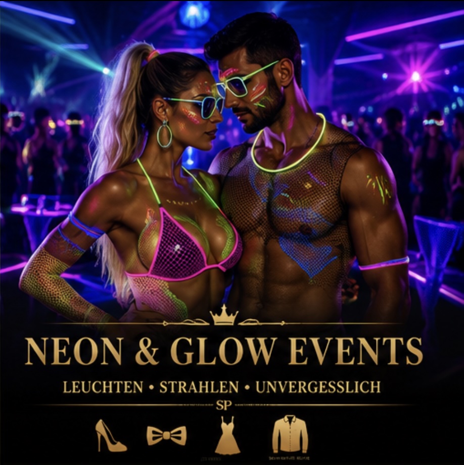 Neon und Glow Party Dresscode